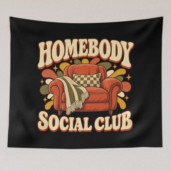 Item preview, Homebody Social Club Retro Cozy Introvert Armchair designed and sold by Photo-Sphere101.