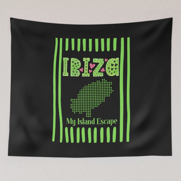 Artikelvorschau, Ibiza Island Escape - Cute Green Summer Beach Towel Map Art - Spain Tropical Balearic Vacation Souvenir entworfen und verkauft von Elbstromstudio.