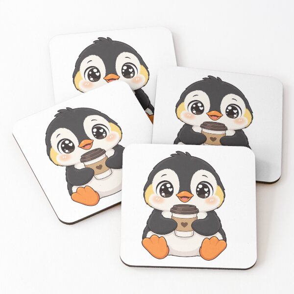 Item preview, Cute Kawaii Penguin With Coffee designed and sold by Eternalski.