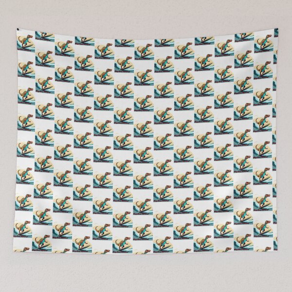 Item preview, Funny Dinosaur Surfing Design for Beach and Surf Lovers designed and sold by ItIsIsz.