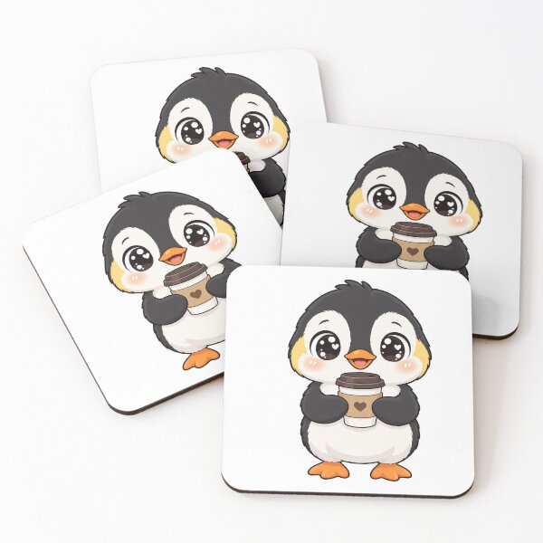 Item preview, Cute Kawaii Penguin With Coffee designed and sold by Eternalski.