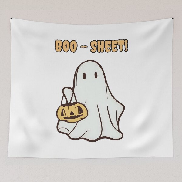 Item preview, Boo Sheet Ghost Halloween Cute Jack O Lantern designed and sold by Dmo3HarkoArt.