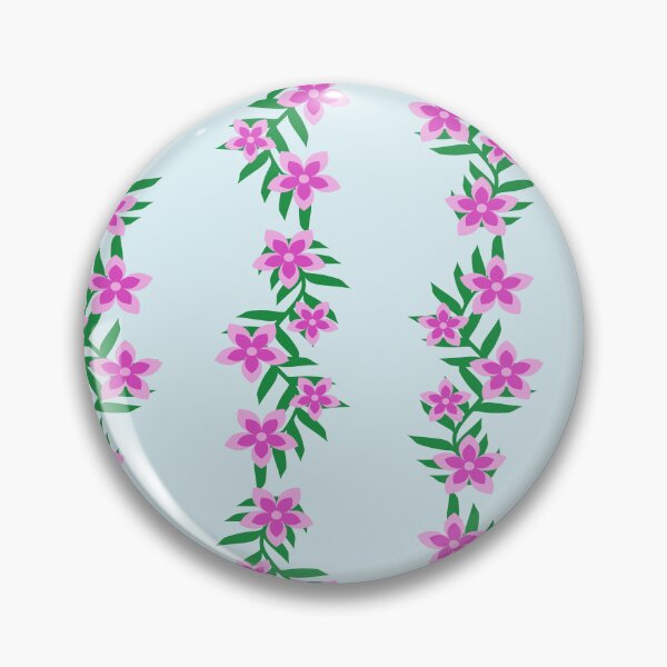 Item preview, Pink Tropical Floral Garland Stripe Seamless Pattern on Pastel Blue Background designed and sold by Ei-Ei.