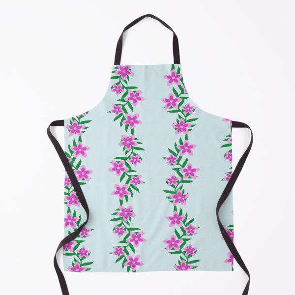 Item preview, Pink Tropical Floral Garland Stripe Seamless Pattern on Pastel Blue Background designed and sold by Ei-Ei.