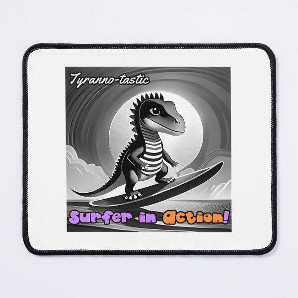 Item preview, Funny Dinosaur Surfing Design for Beach Lovers and Dinosaur Fans designed and sold by ItIsIsz.