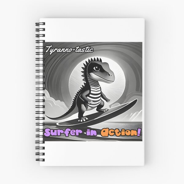 Item preview, Funny Dinosaur Surfing Design for Beach Lovers and Dinosaur Fans designed and sold by ItIsIsz.