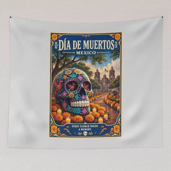 Item preview, Día de Muertos Mexico — A Memory in Every Flower designed and sold by DibujandoPorfa.