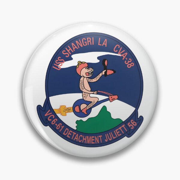 Item preview, USS Shangri-La CVA-38 VC6-61 Detachment Juliett 56 Insignia Patch designed and sold by CharlieDesings.
