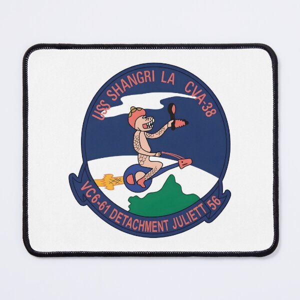 Item preview, USS Shangri-La CVA-38 VC6-61 Detachment Juliett 56 Insignia Patch designed and sold by CharlieDesings.