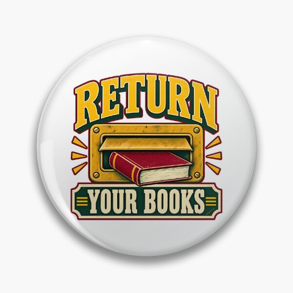 Item preview, Return Your Books Library Drop Box Librarian Reading Lover Vintage Retro designed and sold by Photo-Sphere101.