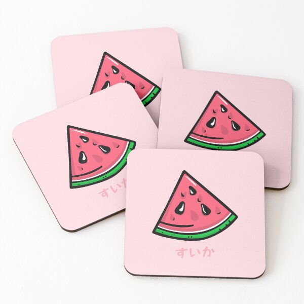 Item preview, Red Watermelon Slice Japanese Kawaii designed and sold by DJCartoonDesigns.