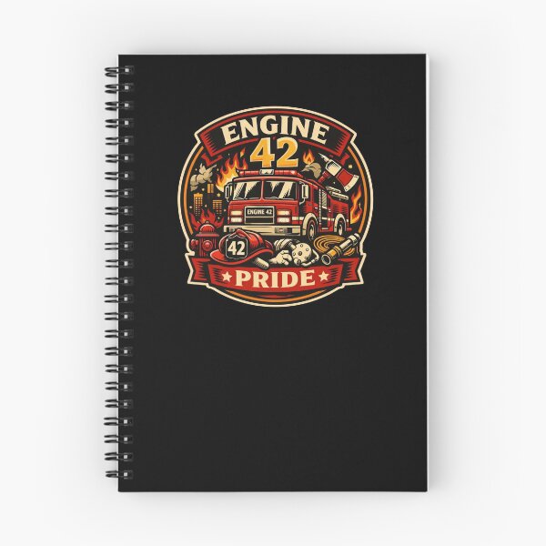 Item preview, Engine 42 Pride Firefighter Badge – Vintage Rescue Truck Sticker   designed and sold by Timeless Junction.