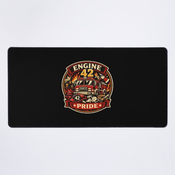 Item preview, Engine 42 Pride Firefighter Badge – Vintage Rescue Truck Sticker designed and sold by Timeless Junction.
