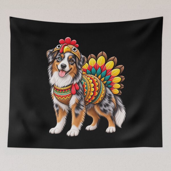 Item preview, Funny Miniature American Shepherd Turkey Costume Thanksgiving Dog Lover designed and sold by rafaeltto.