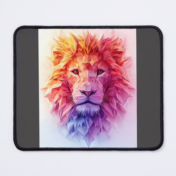 Item preview, Abstract Lion Design with Diamond Shape Art designed and sold by Francis2020.