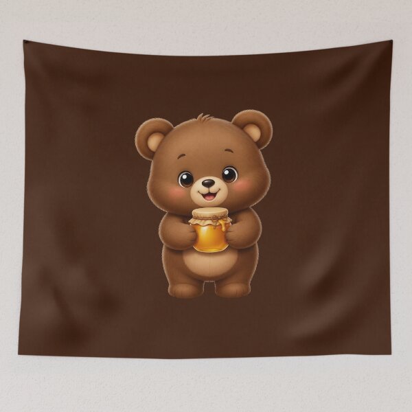 Item preview, Adorable Honey Bear with Jar of Golden Honey- Cute Animal designed and sold by All About DigiCraft by Fedelina.