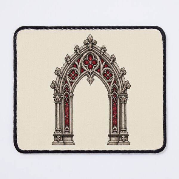 Item preview, Gothic Cathedral Arch – Crimson Stained Glass designed and sold by MetaModel Editions.