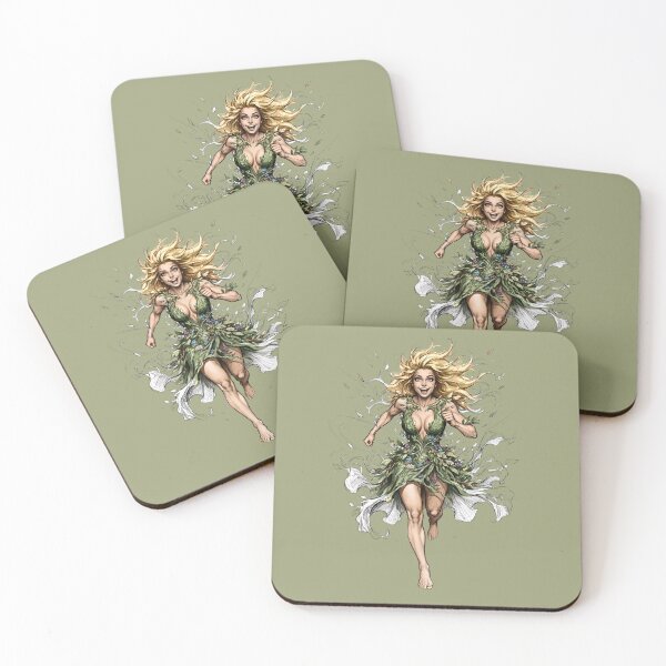 Item preview, Dynamic Running Forest Fairy Nature Spirit Fantasy Illustration designed and sold by BrainConstip.