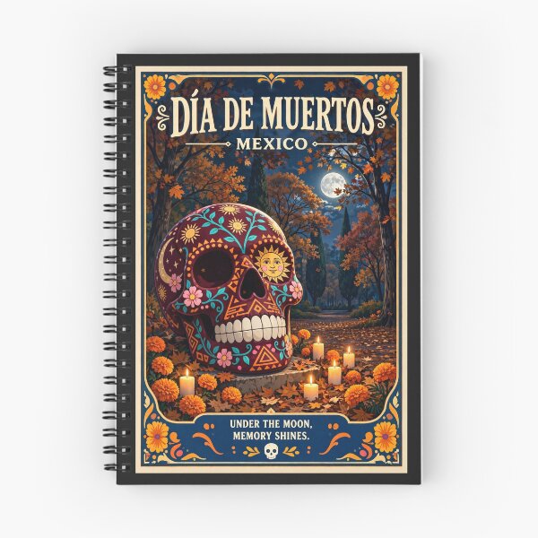 Item preview, Día de Muertos Mexico — Memory Under the Moon designed and sold by DibujandoPorfa.