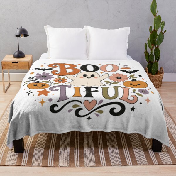 Item preview, Boo-tiful Cute Ghost Floral Halloween Retro Spooky Season Apparel & Decor designed and sold by Palette & Hue.