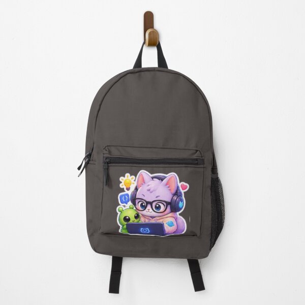 Item preview, Cute Programmer Cat with laptop designed and sold by Code&PlayCo..