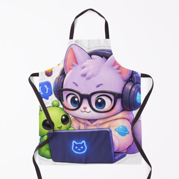 Item preview, Cute Programmer Cat with laptop designed and sold by Code&PlayCo..