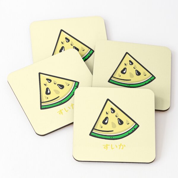 Item preview, Yellow Watermelon Slice Japanese Kawaii designed and sold by DJCartoonDesigns.