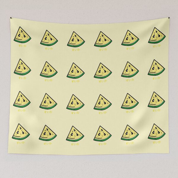 Item preview, Yellow Watermelon Slice Japanese Kawaii designed and sold by DJCartoonDesigns.