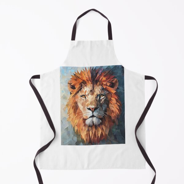 Item preview, Abstract Lion Design with Diamond Elements - Geometric Wildlife Art designed and sold by Francis2020.