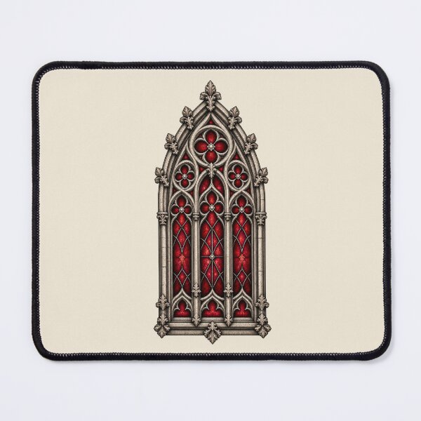 Item preview, Crimson Gothic Window – Cathedral Stained Glass designed and sold by MetaModel Editions.