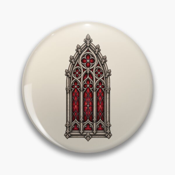 Item preview, Crimson Gothic Window – Cathedral Stained Glass designed and sold by MetaModel Editions.