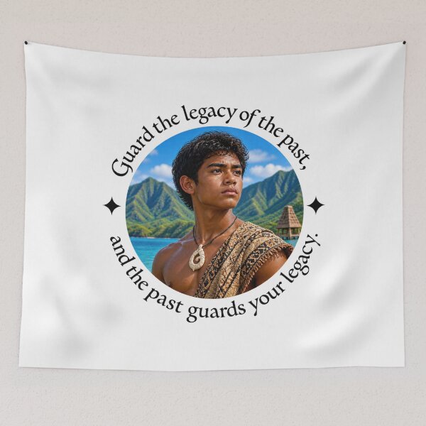 Item preview, Polynesian Heritage Proverb - Guard the legacy of the past | Pacific Art designed and sold by ShakaLife.org.