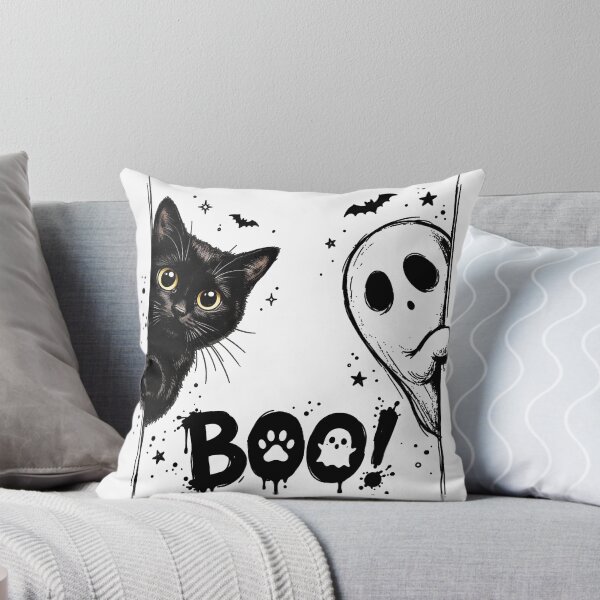 Item preview, Boo Peekaboo Black Cat Halloween  Funny Spooky Cat  designed and sold by gear-posters.
