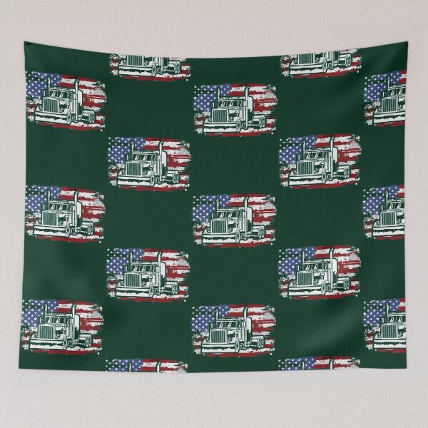 Item preview, Truck American Flag Trucker Truck Active  designed and sold by Sakurabyfoco.