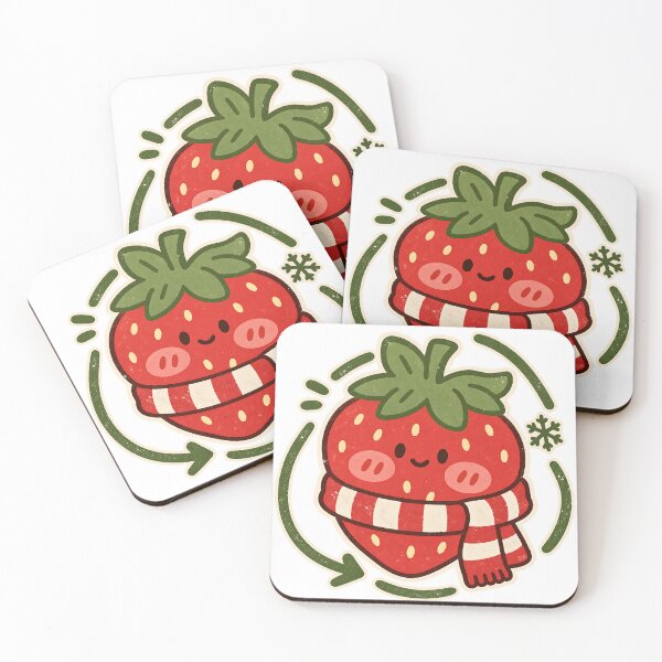 Item preview, Cute Christmas Strawberry Scarf Kawaii Holiday T-Shirt designed and sold by DesignArtist.ia.