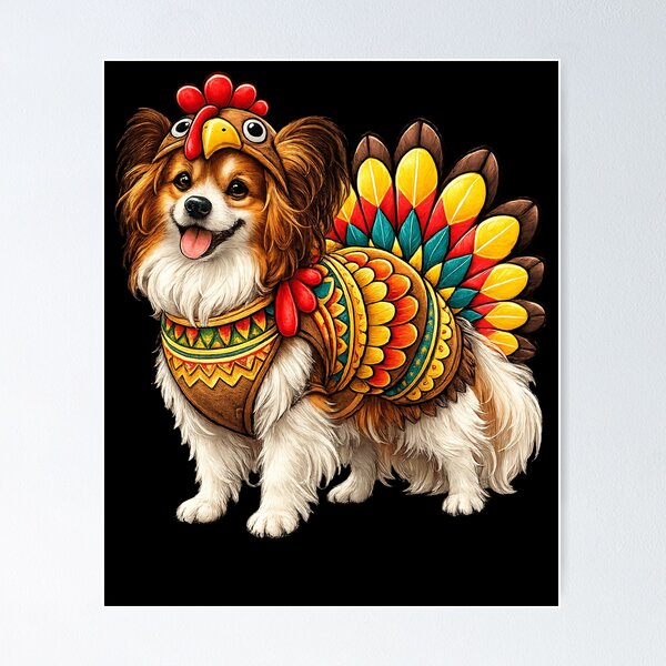 Item preview, Funny Papillon Turkey Costume Thanksgiving Dog Lover designed and sold by rafaeltto.