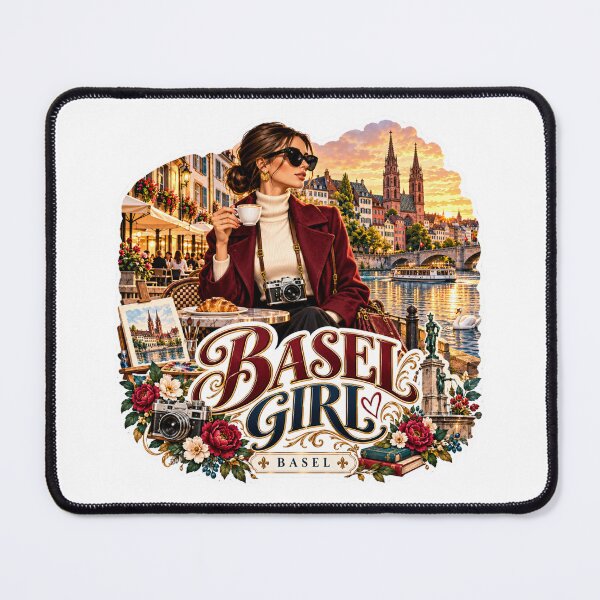 Item preview, Basel Girl Switzerland Rhine Travel Art designed and sold by lorand-designs.