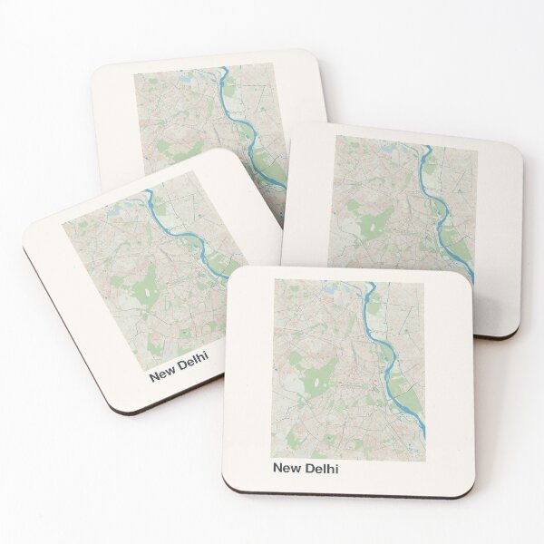 Item preview, New Delhi Minimalistic Map Art designed and sold by MapsNerd.