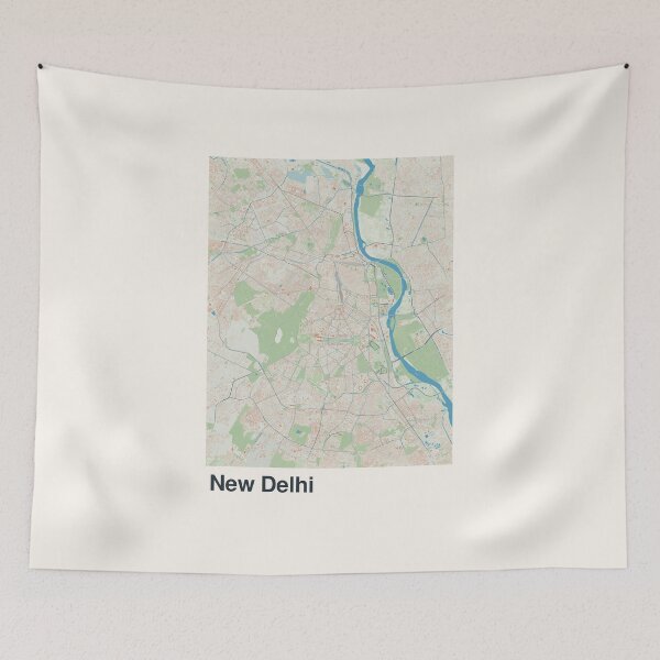 Item preview, New Delhi Minimalistic Map Art designed and sold by MapsNerd.