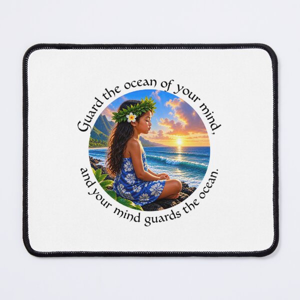 Item preview, Polynesian Resilience Proverb - Guard the ocean of your mind | Pacific Art designed and sold by ShakaLife.org.