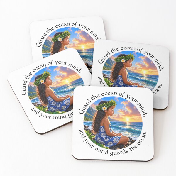 Item preview,  Polynesian Resilience Proverb - Guard the ocean of your mind | Pacific Art designed and sold by ShakaLife.org.