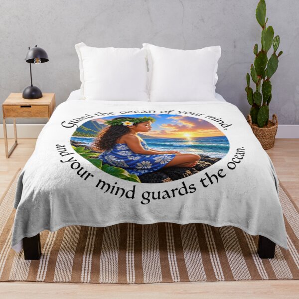 Item preview, Polynesian Resilience Proverb - Guard the ocean of your mind | Pacific Art designed and sold by ShakaLife.org.
