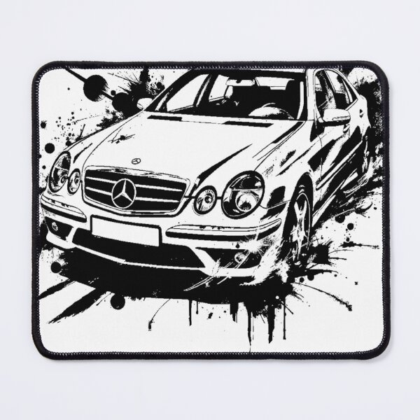 Item preview, W211 German Sedan Illustration – Garage & Man Cave Wall Art designed and sold by ClassicMotion.