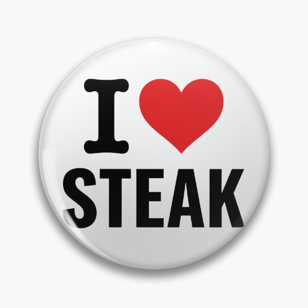 Item preview, I Love Steak Carnivore BBQ Grillmaster Graphic Bold Red Heart designed and sold by raedattia.