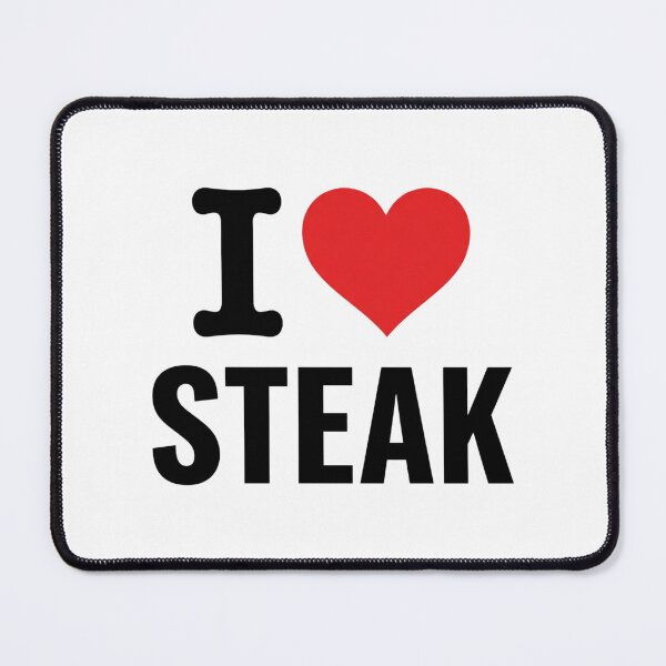 Item preview, I Love Steak Carnivore BBQ Grillmaster Graphic Bold Red Heart designed and sold by raedattia.
