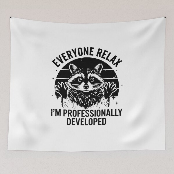 Item preview, Everyone Relax I'm Professionally Developed Funny Raccoon T-Shirt designed and sold by Designart68.