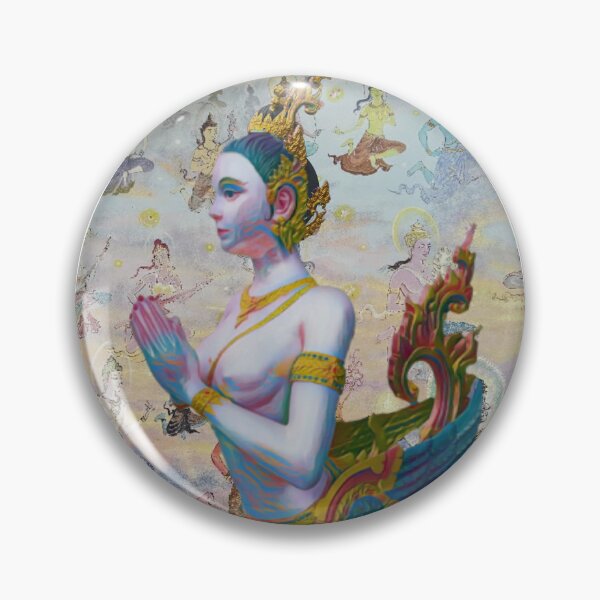 Item preview, Pearl Kinnaree Superimposed Over Mural designed and sold by Linklandiya.