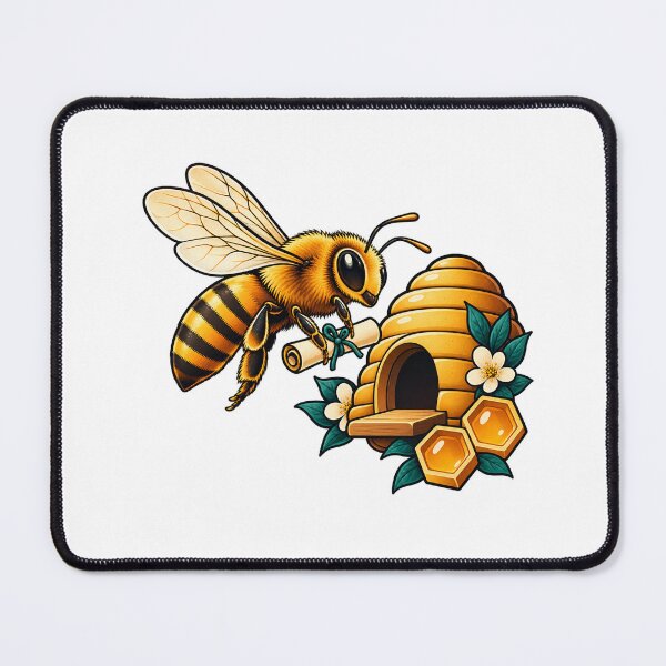 Artikelvorschau, Geschenk für Imker: Flugplan und Illustration eines Bienenstocks entworfen und verkauft von UrbanCanvvas.