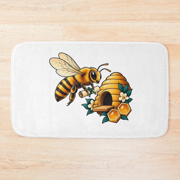 Item preview, Beekeeper Gift Bee Flight Plan and Hive Illustration designed and sold by UrbanCanvvas.