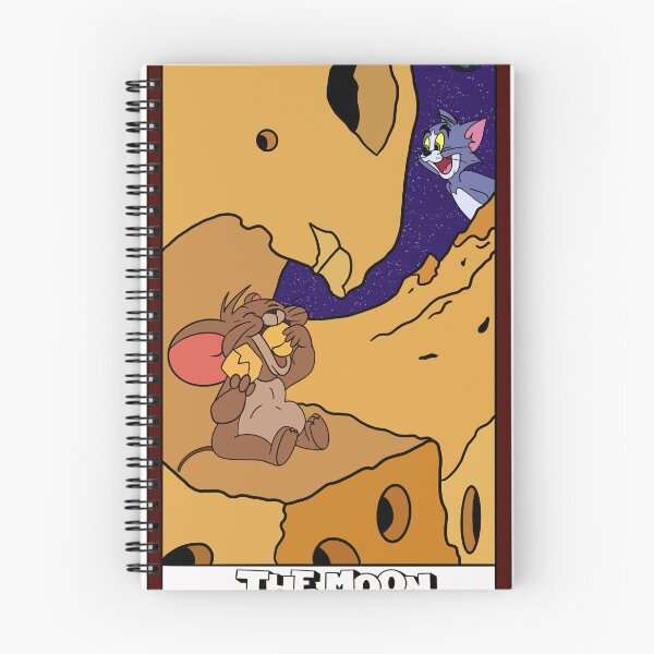 Item preview, Tom and Jerry Inspired 'The Moon' Retro Cartoon Tarot Card Print designed and sold by duckindoodle.